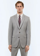 End-on-end wool twill fitted suit
