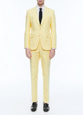 Cotton Canvas Fitted Suit