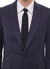 Wool Twill Fitted Suit With