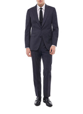 Wool Twill Fitted Suit With