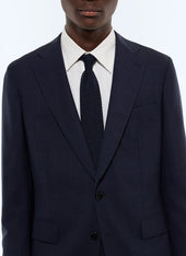 Virgin wool fitted suit with checks
