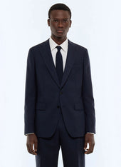Virgin wool fitted suit with checks