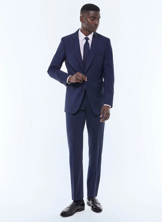 Fitted Prince of Wales wool suit