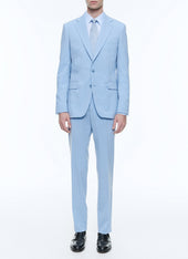 Virgin Wool Canvas Fitted Suit