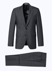 Charcoal grey end-on-end wool suit