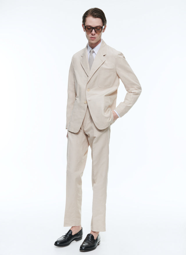 Linen and cotton slack suit