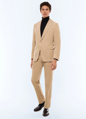 Straight cut suit in corduroy