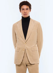 Straight cut suit in corduroy