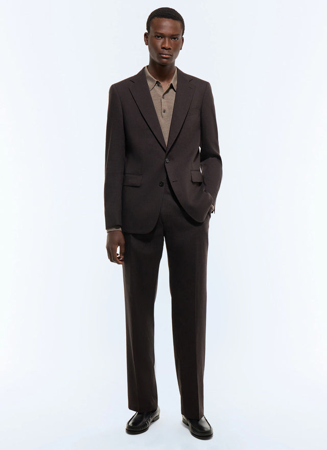 Linen And Wool Canvas Suit