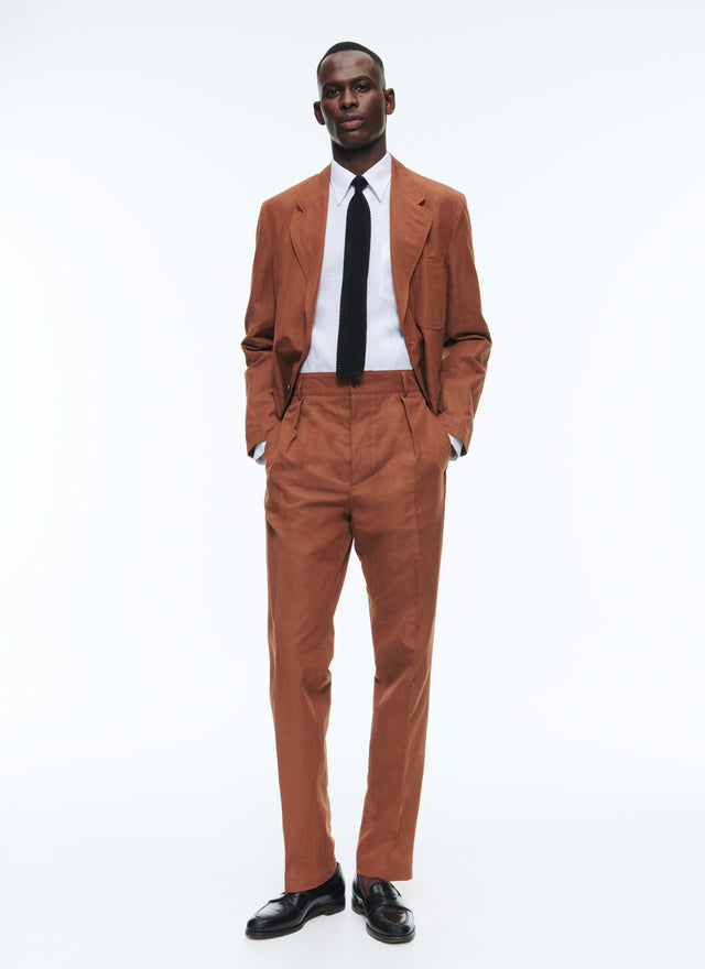 Linen and cotton slack suit