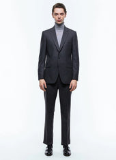 Fitted suit in certified wool