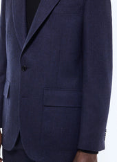 Straight Cut Herringbone Wool Suit