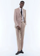 Wool flannel fitted suit