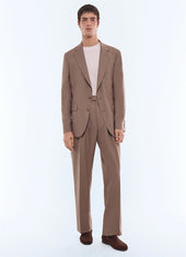 Plaid-pattern wool and mohair suit
