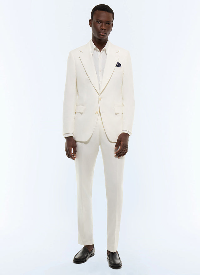 Cotton Linen Twill Fitted Suit