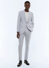 Striped seersucker cotton suit