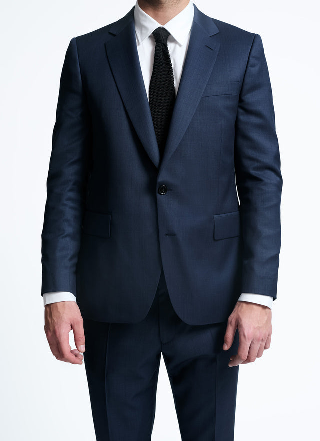 Wool suit with micro design