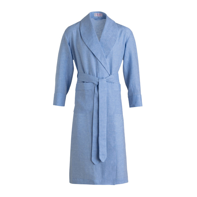 Summer Sky Linen Dressing Gown