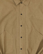 Sundryed Cotton Satin Balloon Shirt Mocha