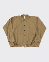 Sundryed Cotton Satin Balloon Shirt Mocha