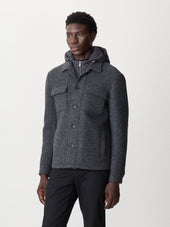 Surchemise anthracite à capuche amovible