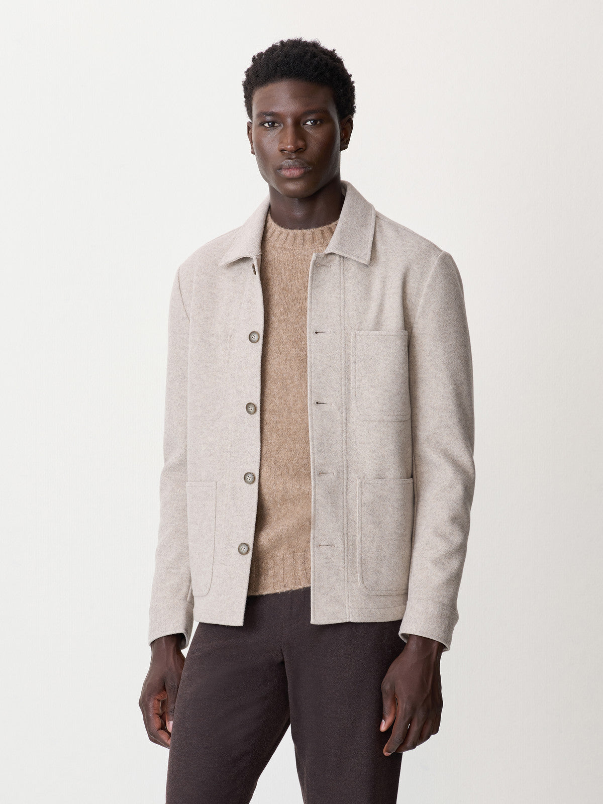 Surchemise En Laine M Lang E Beige
