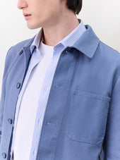 Surchemise En Coton Bleu Chambray