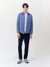 Surchemise En Coton Bleu Chambray