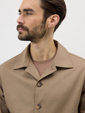 Surchemise En Coton Stretch Marron