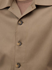 Surchemise En Coton Stretch Marron