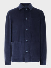 Surchemise En Velours C Tel Bleu Indigo
