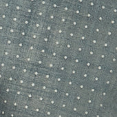 Cotton Spotted Neckerchief In Grey And White