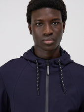 Sweat Capuche Zipp Bleu Marine