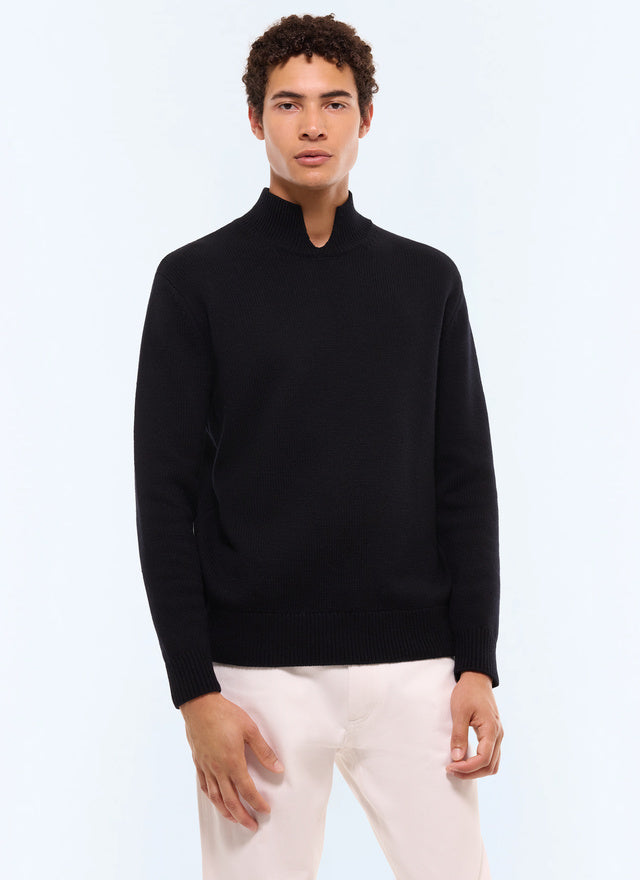 Wool and cashmere high neck sweater