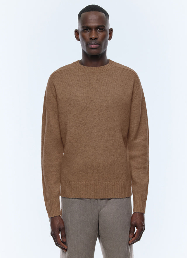 Certified wool round neck sweater