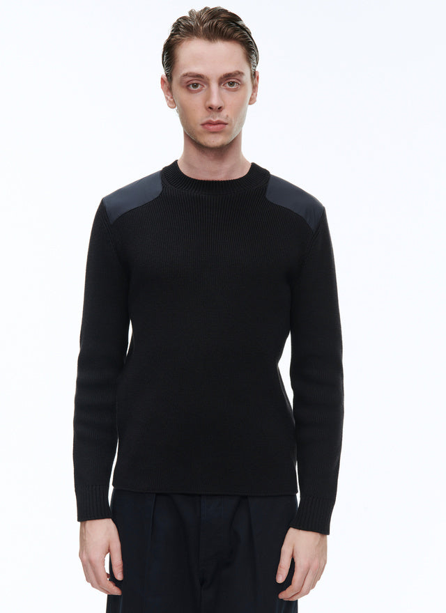 Blended organic wool and cotton sweater