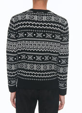 Wool Sweater With Round Collar