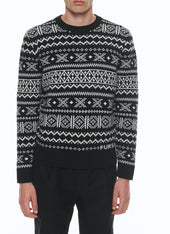 Wool Sweater With Round Collar