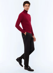 Merino Wool Roll Neck Thin Sweater