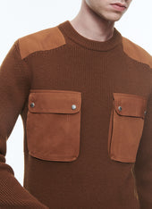 Wool And Cotton Ribbed Sweater