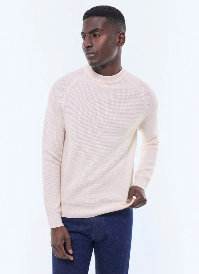 Certified wool moss stitch sweater