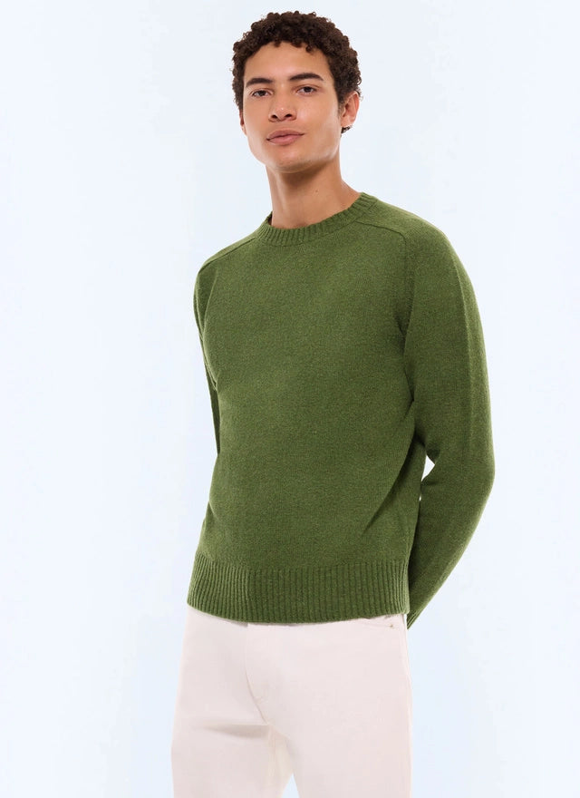 Certified wool round neck sweater