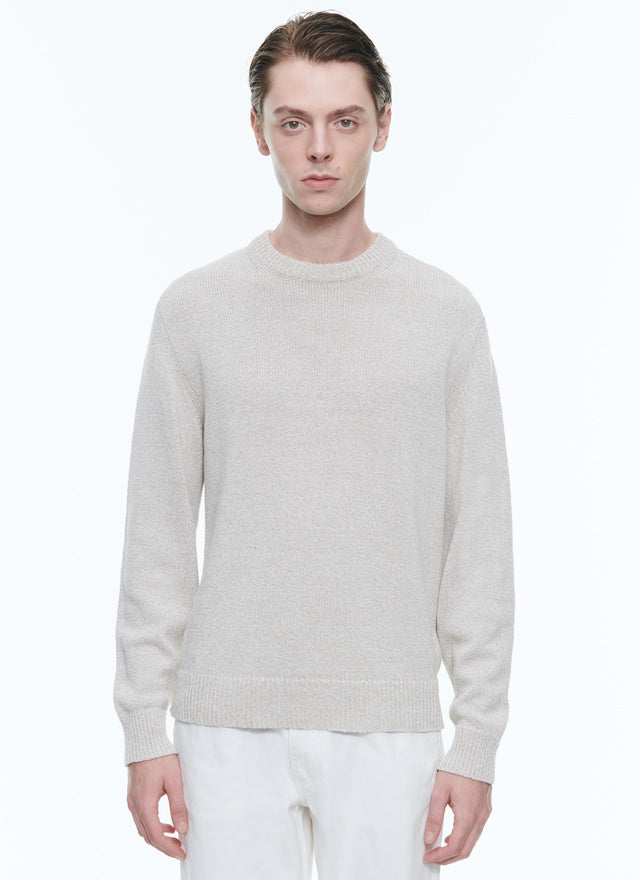 Flecked linen and cotton sweater