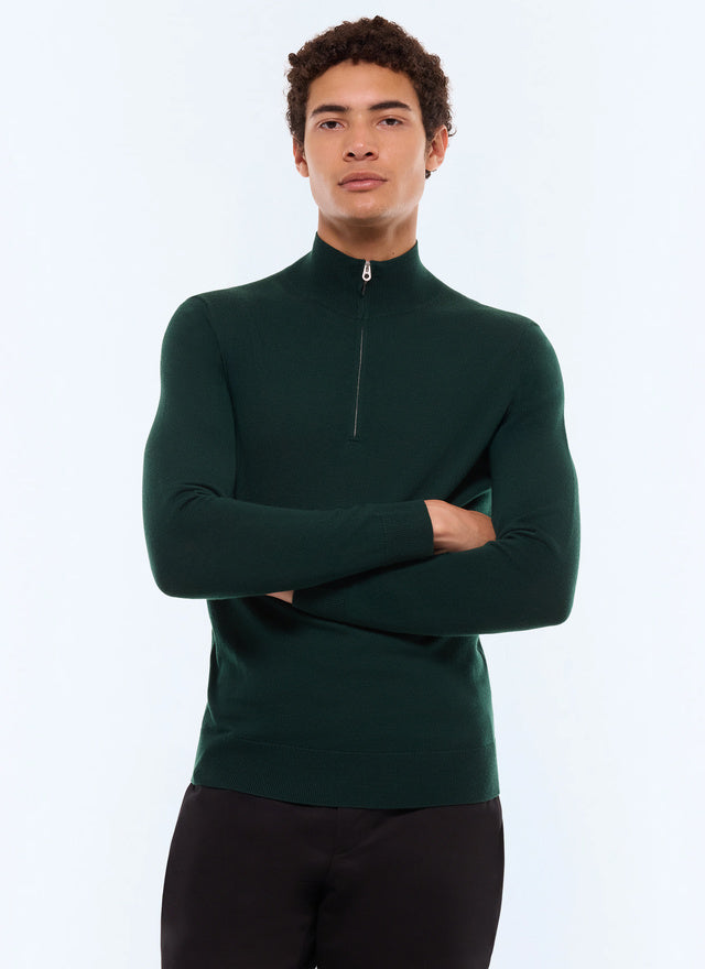 Thin sweater in certified wool