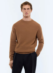 Moss stitch wool sweater
