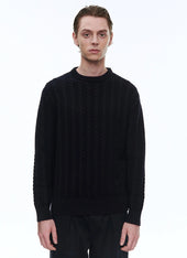 Wool And Cotton Cable Knit Sweater