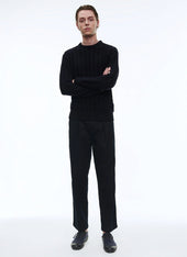 Wool And Cotton Cable Knit Sweater