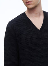 Openwork Wool And Cotton Sweater