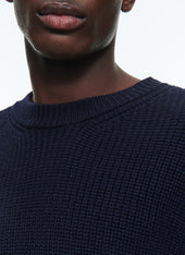 Ribbed Wool And Cotton Sweater