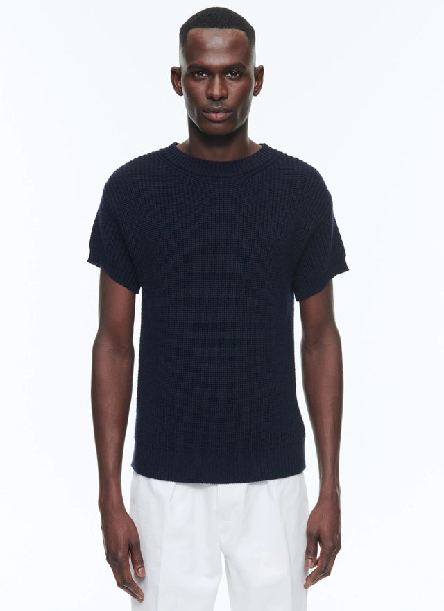 Ribbed Wool And Cotton Sweater